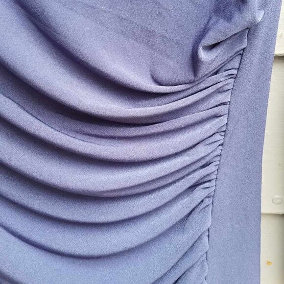 Banana Republic Factory Blue Knit Bodycon Below the Knee Dress Size Small - Picture 9 of 11